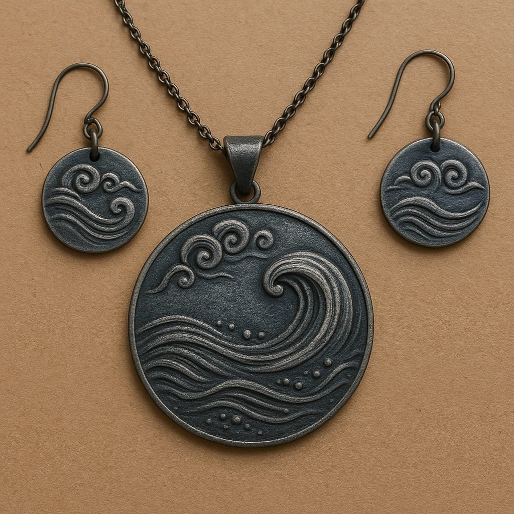 Ocean Wave Handcrafted Jewellery Set