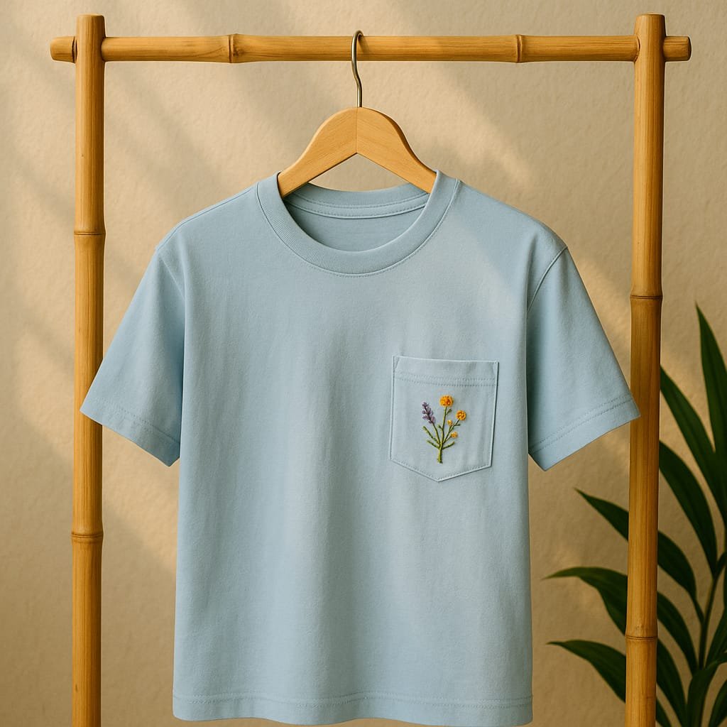 Sky Bloom Pocket Tee